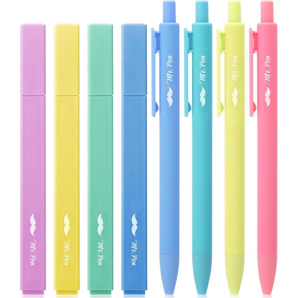 imageMr Pen Aesthetic Highlighters and Gel Pens 8 Pack Assorted Color Highlighters Assorted Color Gel Pens Highlighter Pens Cute Highlighters Gel PensCandy