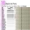imageMr Pen Drawing Pens for Artists 8 Pack Black Multiliner Artist pens Micro Pens for Drawing Ink Pens for Drawing Sketch Pens Micro Pen Fineliner Pens Bible Journaling Pens16 Tip Sizes02 to 3 mm and Brushes