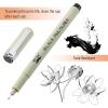 imageMr Pen Drawing Pens for Artists 8 Pack Black Multiliner Artist pens Micro Pens for Drawing Ink Pens for Drawing Sketch Pens Micro Pen Fineliner Pens Bible Journaling Pens6 Tip Sizes02 to 05 mm and Brush