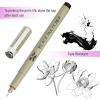 imageMr Pen Drawing Pens for Artists 8 Pack Black Multiliner Artist pens Micro Pens for Drawing Ink Pens for Drawing Sketch Pens Micro Pen Fineliner Pens Bible Journaling Pens8 Tip Sizes02 to 1 mm and Brush