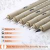 imageMr Pen Drawing Pens for Artists 8 Pack Black Multiliner Artist pens Micro Pens for Drawing Ink Pens for Drawing Sketch Pens Micro Pen Fineliner Pens Bible Journaling Pens6 Tip Sizes02 to 05 mm and Brush