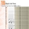 imageMr Pen Drawing Pens for Artists 8 Pack Black Multiliner Artist pens Micro Pens for Drawing Ink Pens for Drawing Sketch Pens Micro Pen Fineliner Pens Bible Journaling Pens16 Tip Sizes005 to 3 mm