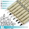 imageMr Pen Drawing Pens for Artists 8 Pack Black Multiliner Artist pens Micro Pens for Drawing Ink Pens for Drawing Sketch Pens Micro Pen Fineliner Pens Bible Journaling Pens8 Tip Sizes04 to 3 mm and Brushes