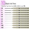 imageMr Pen Drawing Pens for Artists 8 Pack Black Multiliner Artist pens Micro Pens for Drawing Ink Pens for Drawing Sketch Pens Micro Pen Fineliner Pens Bible Journaling Pens10 Tip Sizes015 to 07 mm