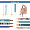 imageMr Pen Fancy Pens for Women Azure Elegance 7 Black Ink Ballpoint Pens with 10 Refills 10mm Cute Pens for Journaling Easter GiftAzure Elegance