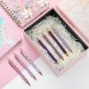 imageMr Pen Fancy Pens for Women Azure Elegance 7 Black Ink Ballpoint Pens with 10 Refills 10mm Cute Pens for Journaling Easter GiftElegant in Purple