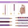 imageMr Pen Fancy Pens for Women Azure Elegance 7 Black Ink Ballpoint Pens with 10 Refills 10mm Cute Pens for Journaling Easter GiftElegant in Purple