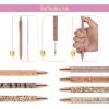 imageMr Pen Fancy Pens for Women Azure Elegance 7 Black Ink Ballpoint Pens with 10 Refills 10mm Cute Pens for Journaling Easter GiftRose Gold Reverie