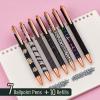 imageMr Pen Fancy Pens for Women Azure Elegance 7 Black Ink Ballpoint Pens with 10 Refills 10mm Cute Pens for Journaling Easter GiftStarry Night