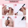 imageMr Pen Retractable Pens  Black Ink Fine Point 05 mm 10 Pack Aesthetic Pens for Journaling
