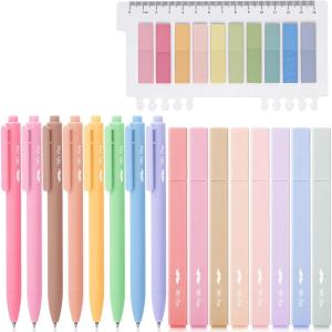 imageMr Pen Aesthetic Highlighters and Gel Pens 16 Pack 200 Sheets Transparent Sticky Tabs for Books No Bleed Highlighters for Bible Pages No Bleed Pens and Highlighters Set Colored Gel Pens