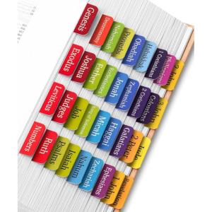 imageMr Pen Bible Tabs 75 Tabs Pastel Colors Laminated Bible Tabs for Women and Men Bible Tabs for Study Bible Bible Index Tabs Bible Book Tabs Bible Labels Tabs Mr Pen Bible TabsRainbow Theme