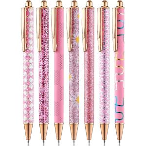 imageMr Pen Fancy Pens for Women Azure Elegance 7 Black Ink Ballpoint Pens with 10 Refills 10mm Cute Pens for Journaling Easter GiftPink Paradise