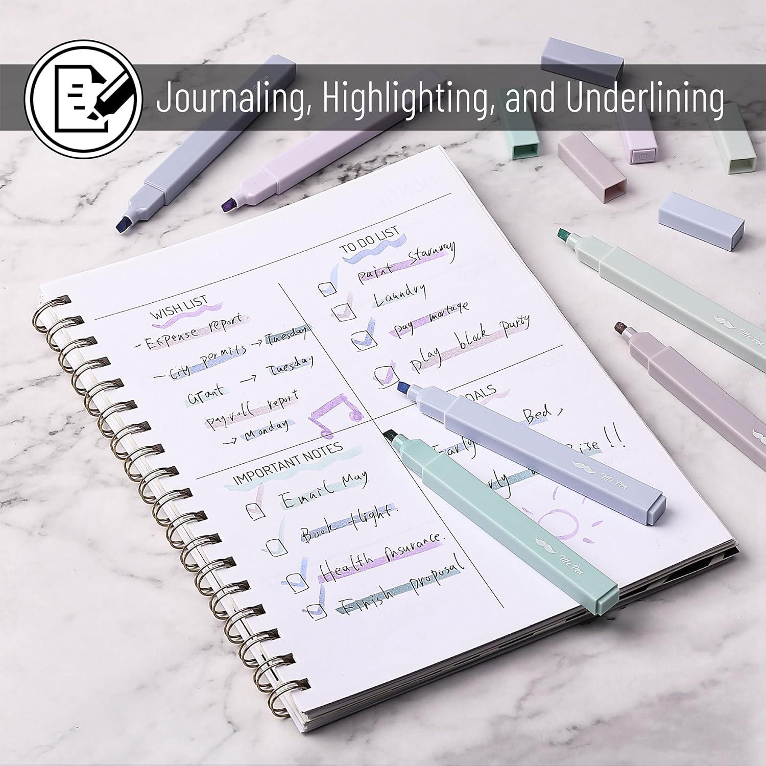 imageMr Pen Aesthetic Highlighters 12pcs Chisel Tip Vibrant Colors Fluorescent Highlighters Assorted Colors Bible Highlighters and Pens No Bleed Cute Highlighters No Bleed Highlighters for BiblePastel Colors 3