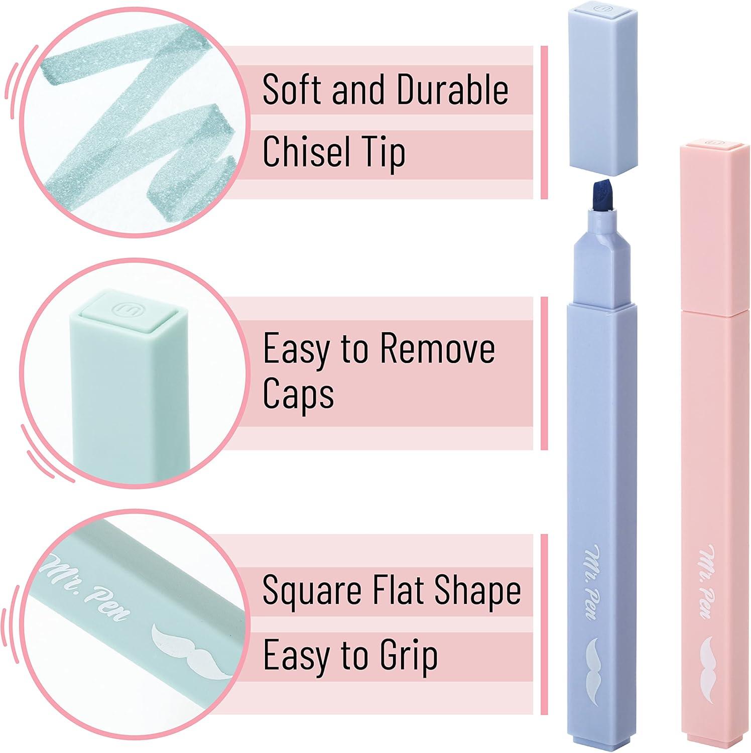 imageMr Pen Aesthetic Highlighters 12pcs Chisel Tip Vibrant Colors Fluorescent Highlighters Assorted Colors Bible Highlighters and Pens No Bleed Cute Highlighters No Bleed Highlighters for BibleMorandi Colors