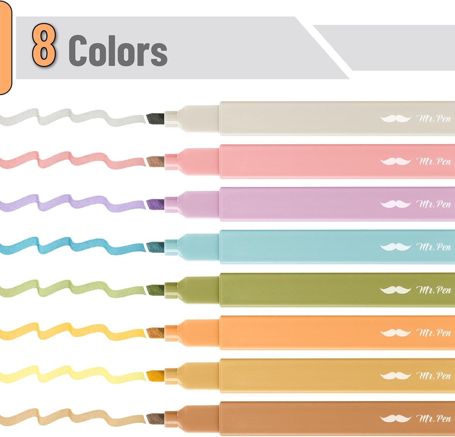 imageMr Pen Aesthetic Highlighters 12pcs Chisel Tip Vibrant Colors Fluorescent Highlighters Assorted Colors Bible Highlighters and Pens No Bleed Cute Highlighters No Bleed Highlighters for BibleMoss Garden