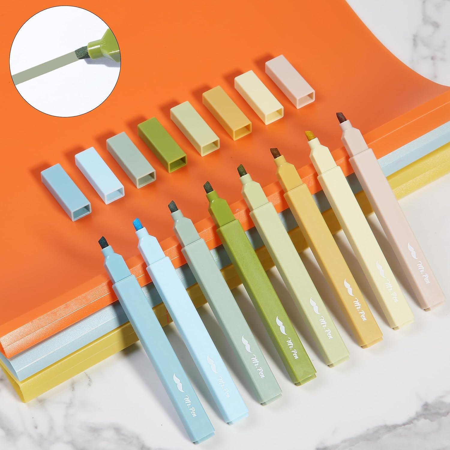 imageMr Pen Aesthetic Highlighters 12pcs Chisel Tip Vibrant Colors Fluorescent Highlighters Assorted Colors Bible Highlighters and Pens No Bleed Cute Highlighters No Bleed Highlighters for BibleNatural Vintage
