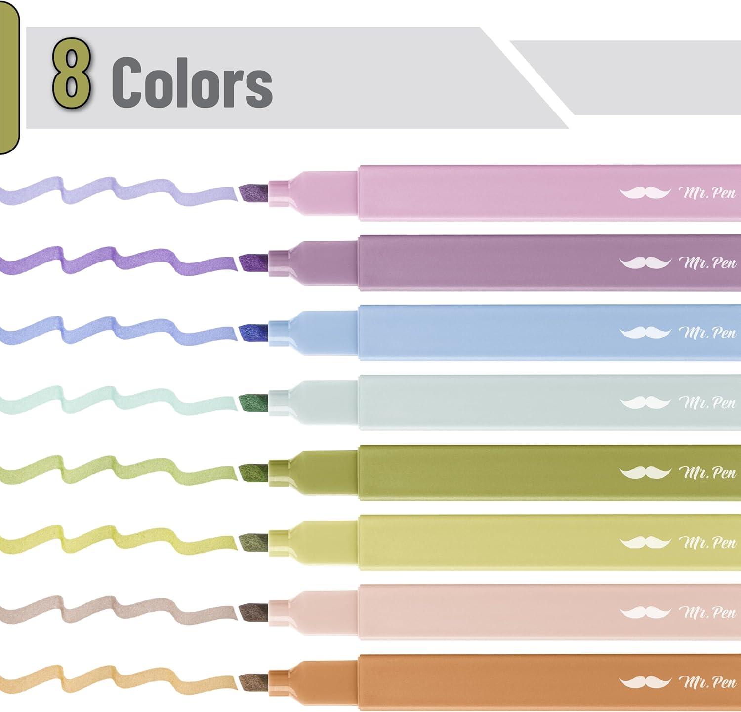 imageMr Pen Aesthetic Highlighters 12pcs Chisel Tip Vibrant Colors Fluorescent Highlighters Assorted Colors Bible Highlighters and Pens No Bleed Cute Highlighters No Bleed Highlighters for BibleVerdant Earth