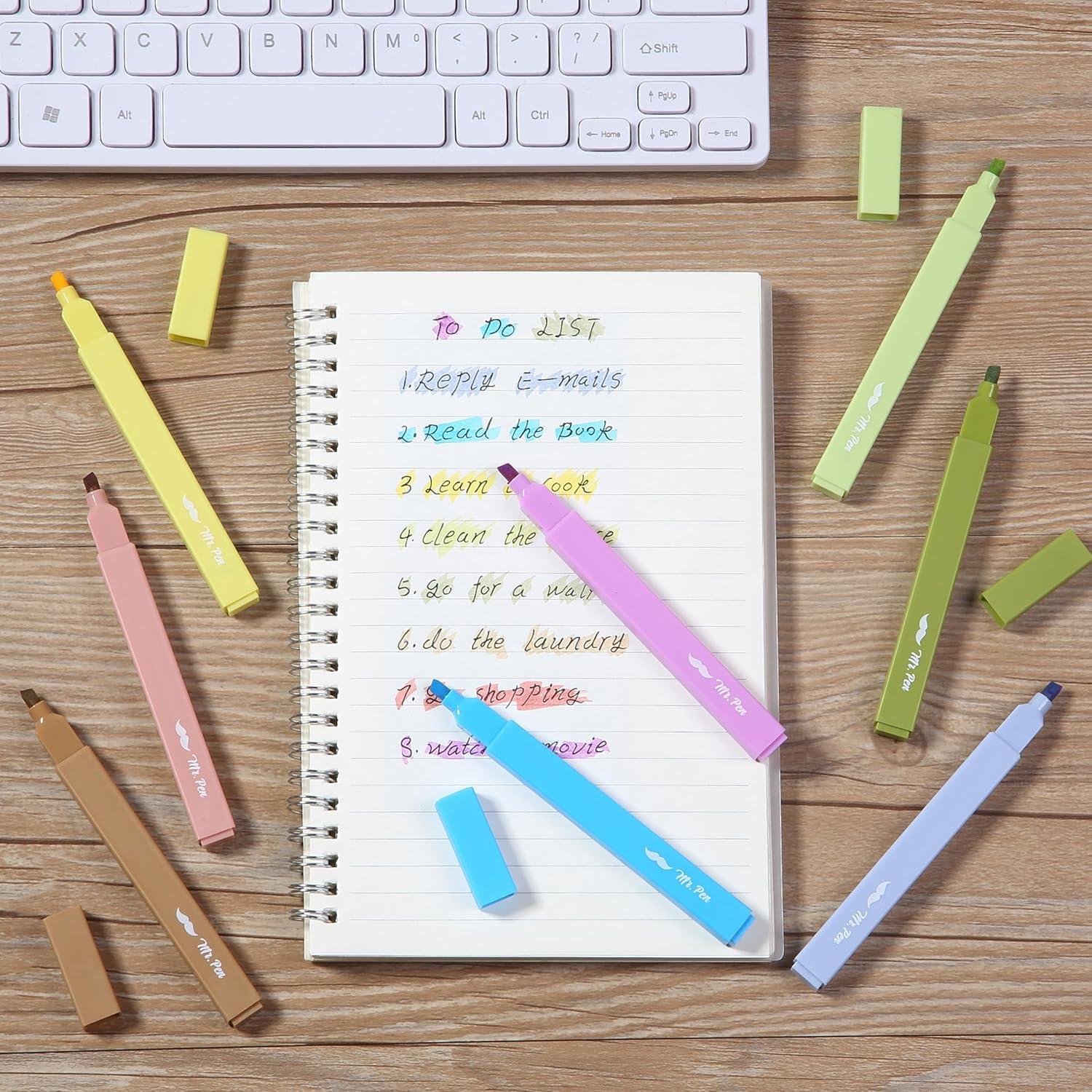 imageMr Pen Aesthetic Highlighters 12pcs Chisel Tip Vibrant Colors Fluorescent Highlighters Assorted Colors Bible Highlighters and Pens No Bleed Cute Highlighters No Bleed Highlighters for BibleAutumn Colors