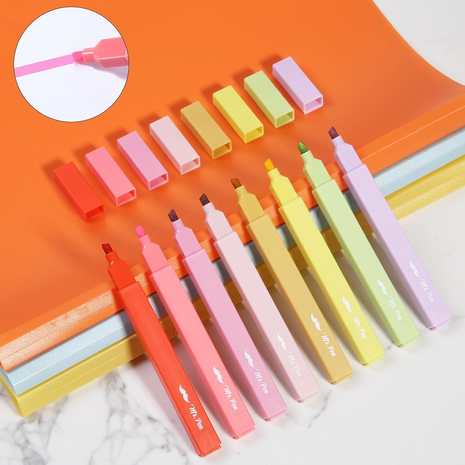 imageMr Pen Aesthetic Highlighters 12pcs Chisel Tip Vibrant Colors Fluorescent Highlighters Assorted Colors Bible Highlighters and Pens No Bleed Cute Highlighters No Bleed Highlighters for BibleSummer Morning