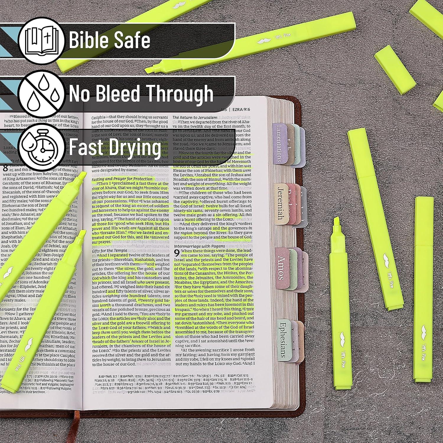 imageMr Pen Aesthetic Highlighters 12pcs Chisel Tip Vibrant Colors Fluorescent Highlighters Assorted Colors Bible Highlighters and Pens No Bleed Cute Highlighters No Bleed Highlighters for BibleYellow