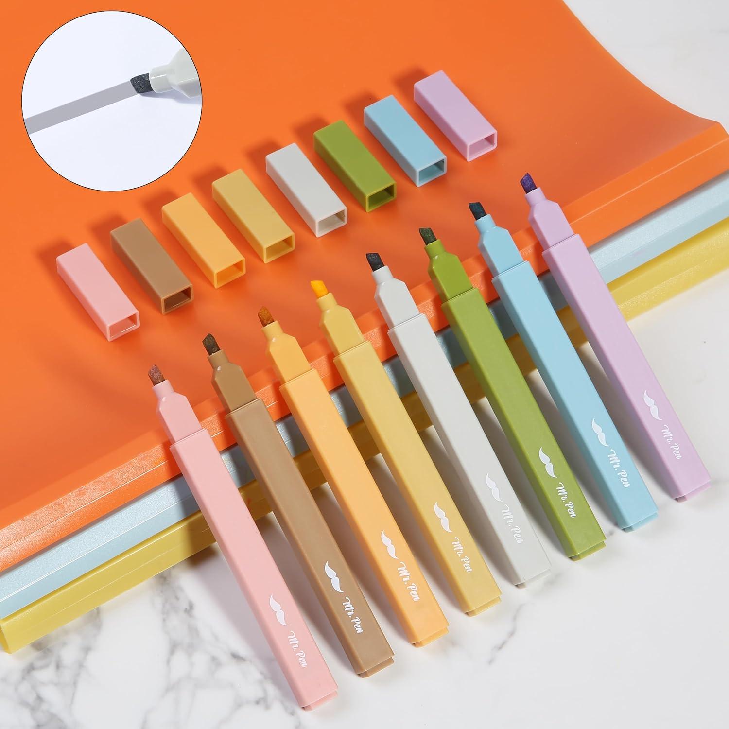 imageMr Pen Aesthetic Highlighters 12pcs Chisel Tip Vibrant Colors Fluorescent Highlighters Assorted Colors Bible Highlighters and Pens No Bleed Cute Highlighters No Bleed Highlighters for BibleMoss Garden