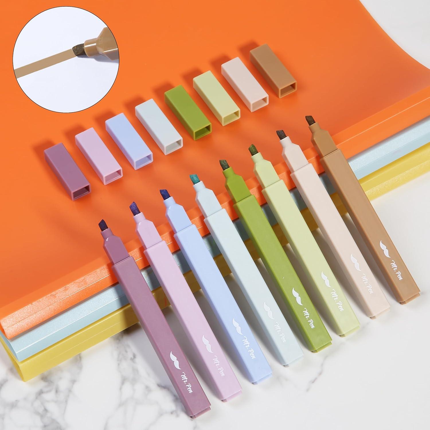 imageMr Pen Aesthetic Highlighters 12pcs Chisel Tip Vibrant Colors Fluorescent Highlighters Assorted Colors Bible Highlighters and Pens No Bleed Cute Highlighters No Bleed Highlighters for BibleVerdant Earth
