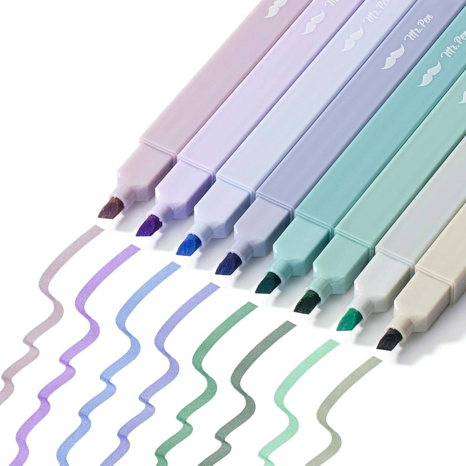 imageMr Pen Aesthetic Highlighters 12pcs Chisel Tip Vibrant Colors Fluorescent Highlighters Assorted Colors Bible Highlighters and Pens No Bleed Cute Highlighters No Bleed Highlighters for BiblePastel Colors 3