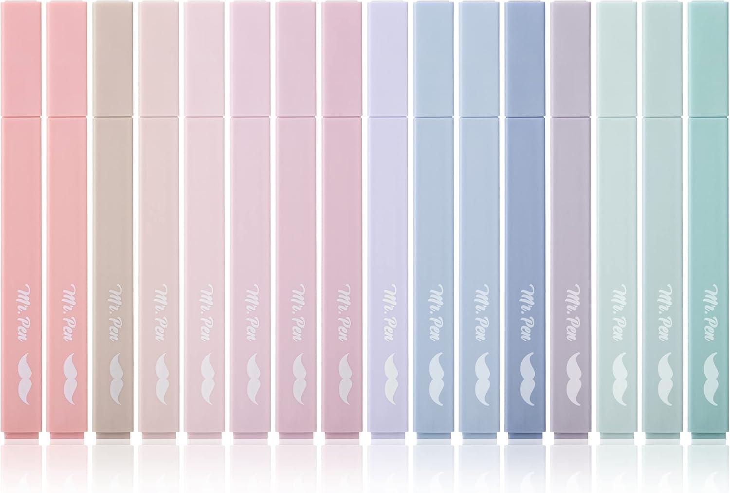 imageMr Pen Aesthetic Highlighters 12pcs Chisel Tip Vibrant Colors Fluorescent Highlighters Assorted Colors Bible Highlighters and Pens No Bleed Cute Highlighters No Bleed Highlighters for BibleMorandi Colors