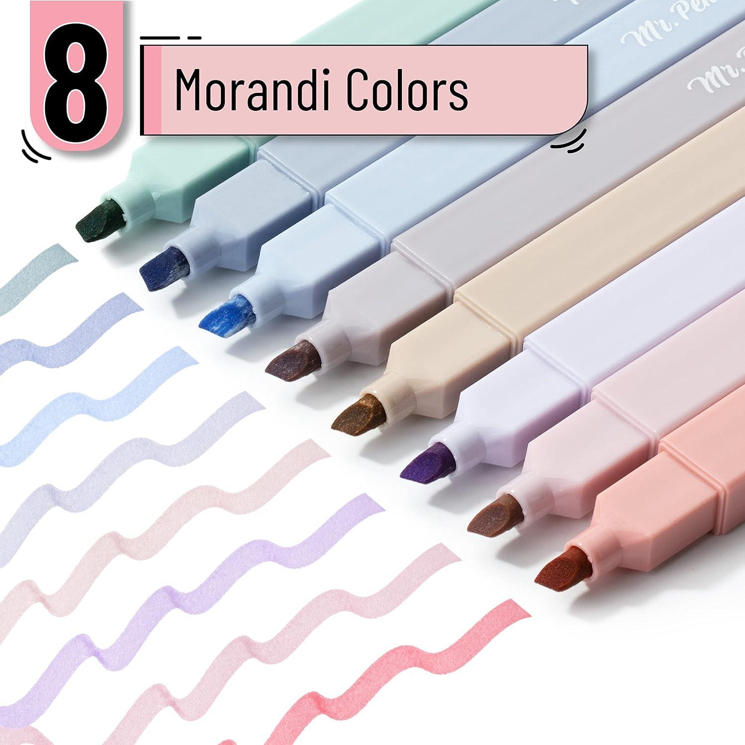 imageMr Pen Aesthetic Highlighters 12pcs Chisel Tip Vibrant Colors Fluorescent Highlighters Assorted Colors Bible Highlighters and Pens No Bleed Cute Highlighters No Bleed Highlighters for BibleMorandi Colors