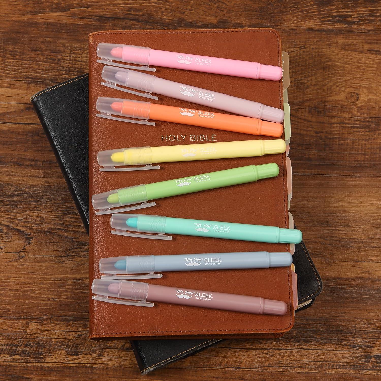 imageMr Pen Gel Highlighters 8 Pack Morandi Colors No Bleed Bible MarkersCandy Colors