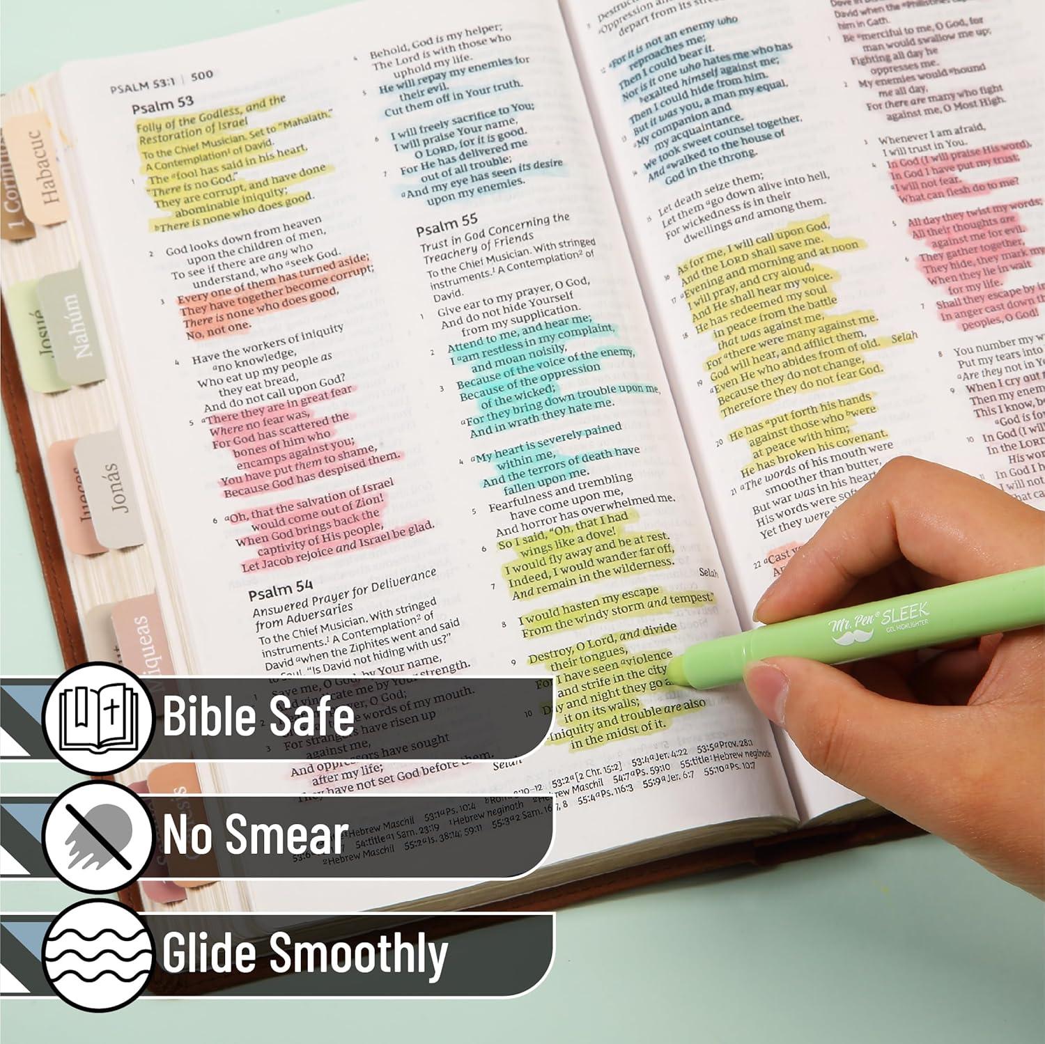 imageMr Pen Gel Highlighters 8 Pack Morandi Colors No Bleed Bible MarkersCandy Colors