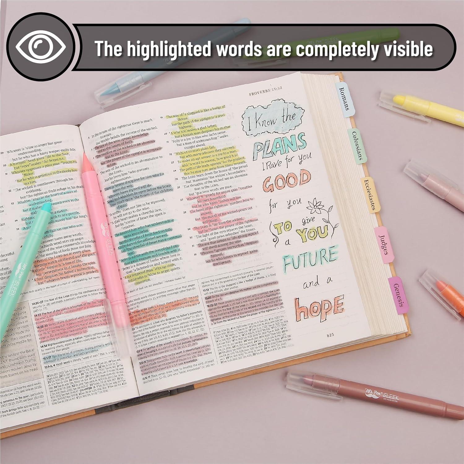 imageMr Pen Gel Highlighters 8 Pack Morandi Colors No Bleed Bible MarkersCandy Colors