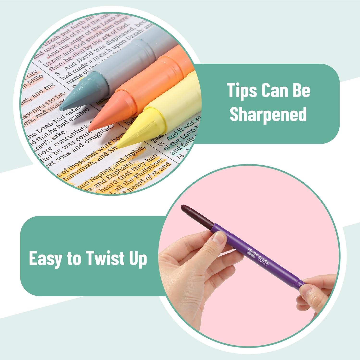 imageMr Pen Gel Highlighters 8 Pack Morandi Colors No Bleed Bible MarkersMorandi and Vibrant Colors