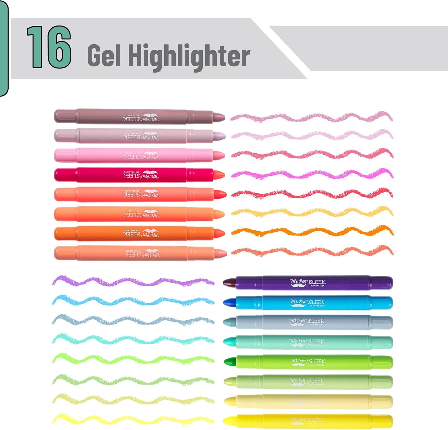 imageMr Pen Gel Highlighters 8 Pack Morandi Colors No Bleed Bible MarkersMorandi and Vibrant Colors