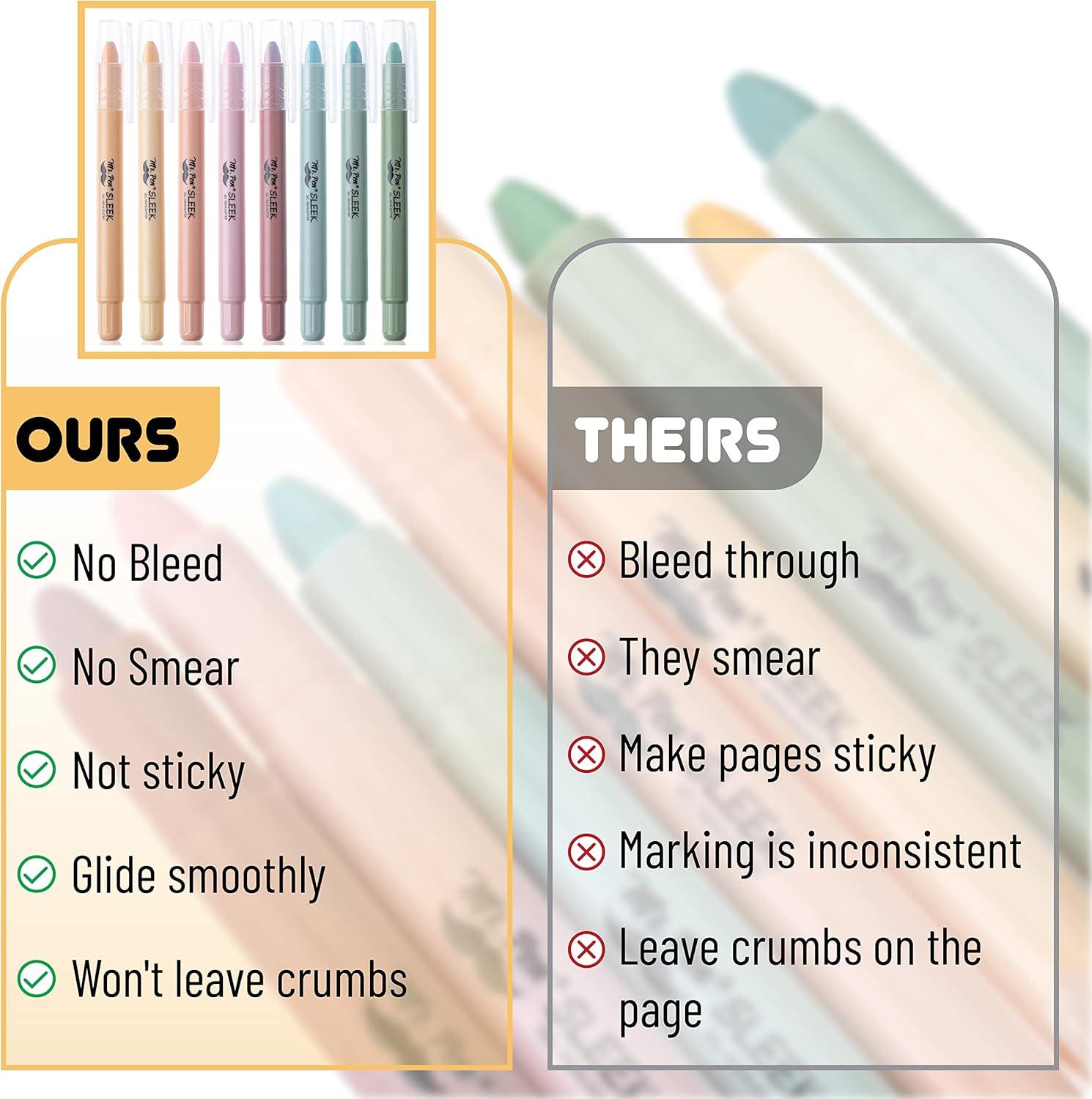imageMr Pen Gel Highlighters 8 Pack Morandi Colors No Bleed Bible MarkersPastel Colors 2