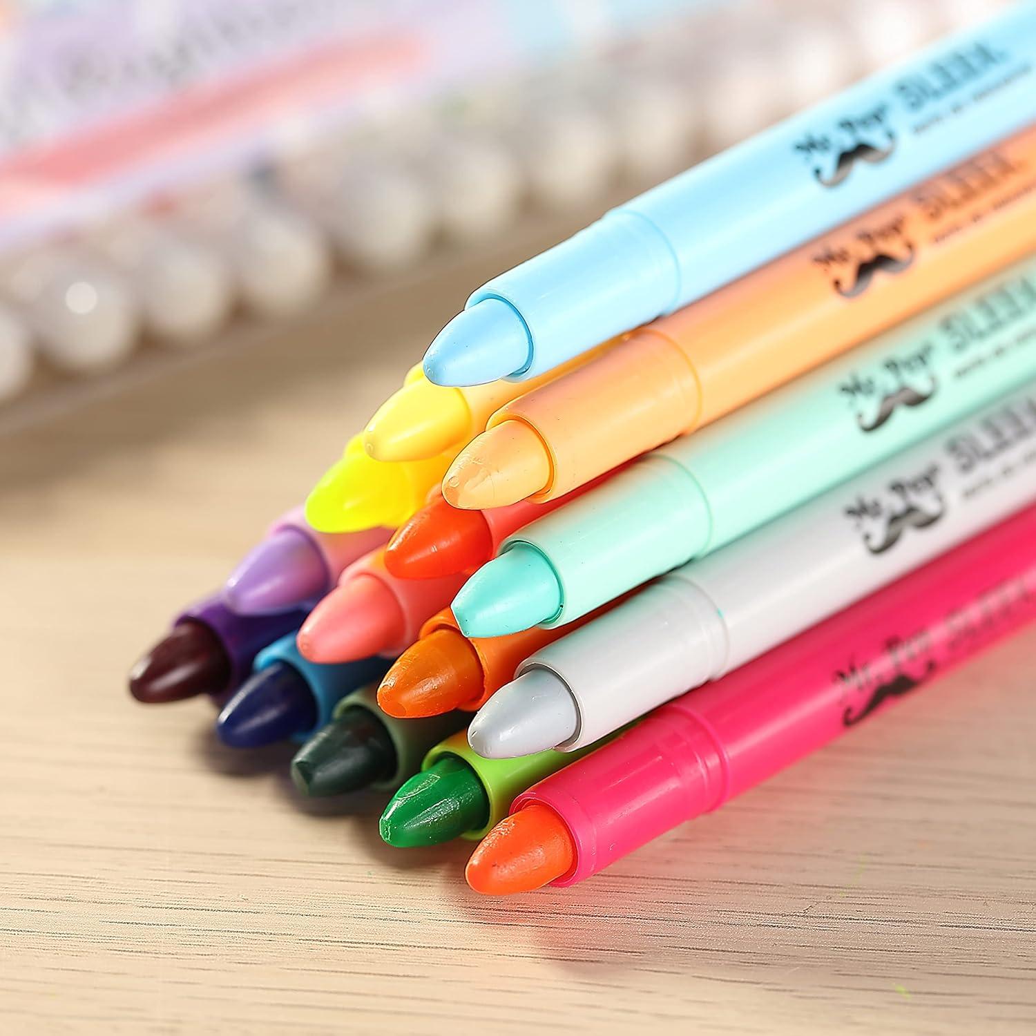 imageMr Pen Gel Highlighters 8 Pack Morandi Colors No Bleed Bible MarkersPastel and Vibrant Colors