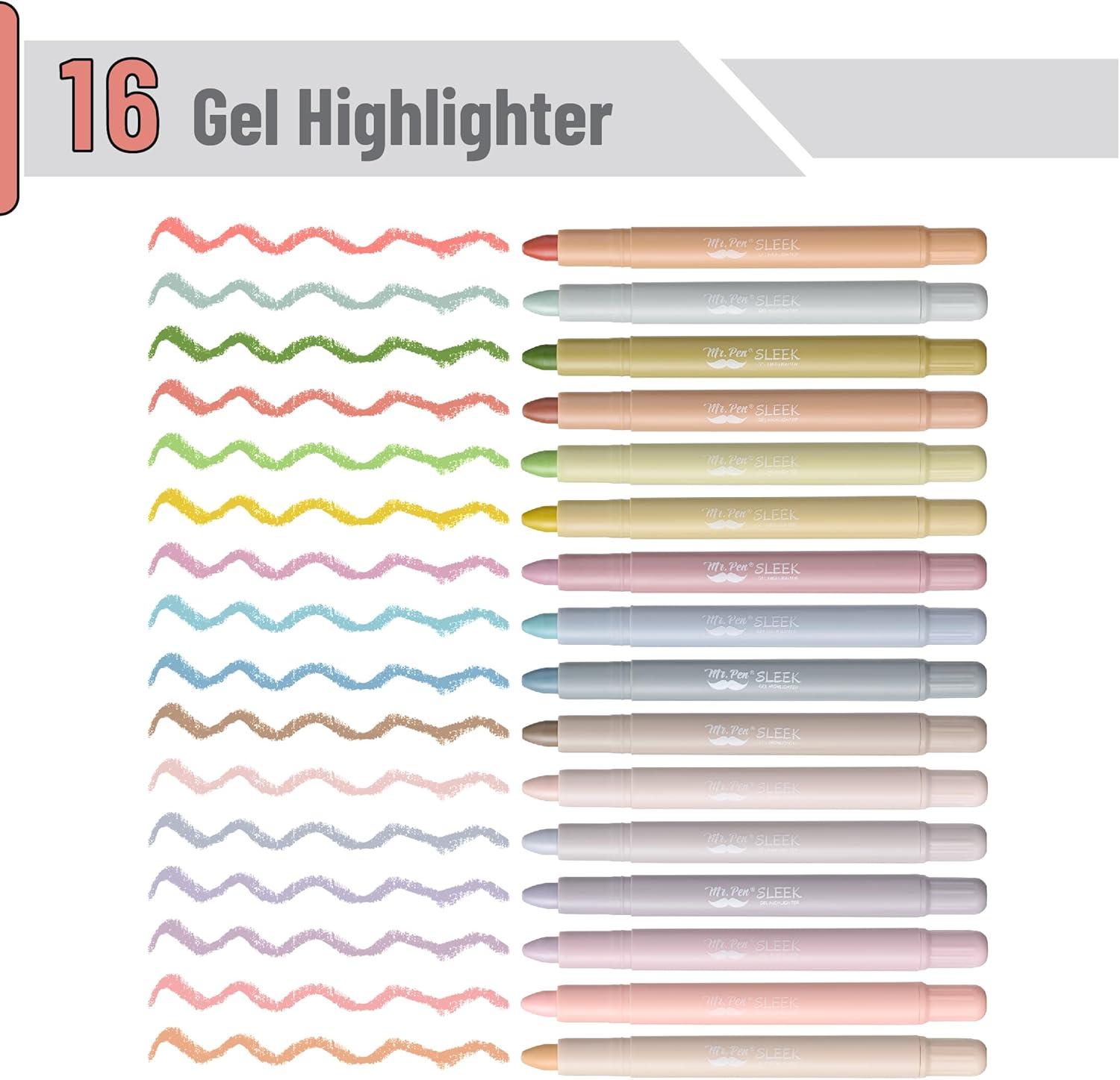 imageMr Pen Gel Highlighters 8 Pack Morandi Colors No Bleed Bible MarkersSoft  Muted Colors