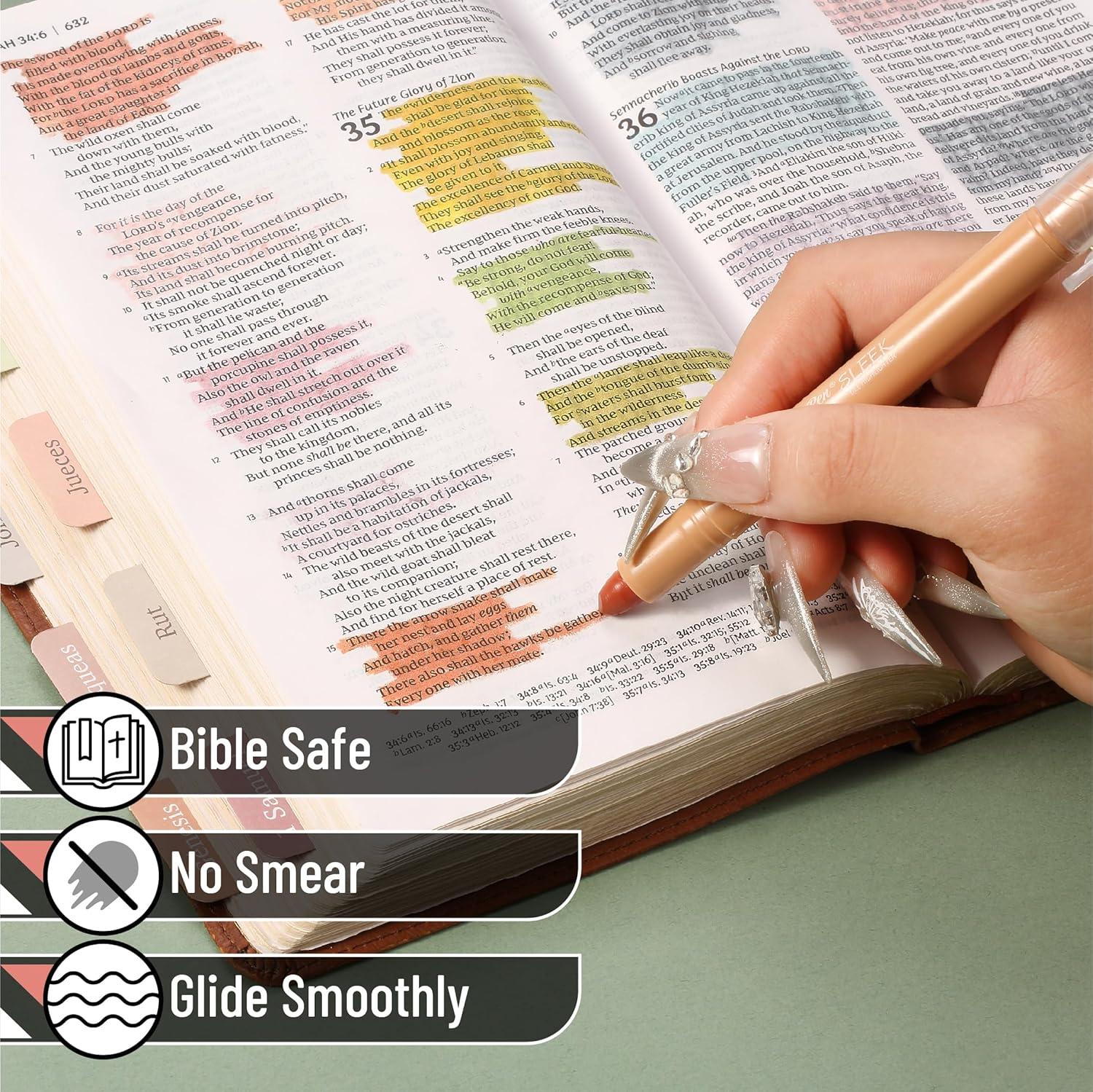 imageMr Pen Gel Highlighters 8 Pack Morandi Colors No Bleed Bible MarkersSoft  Muted Colors