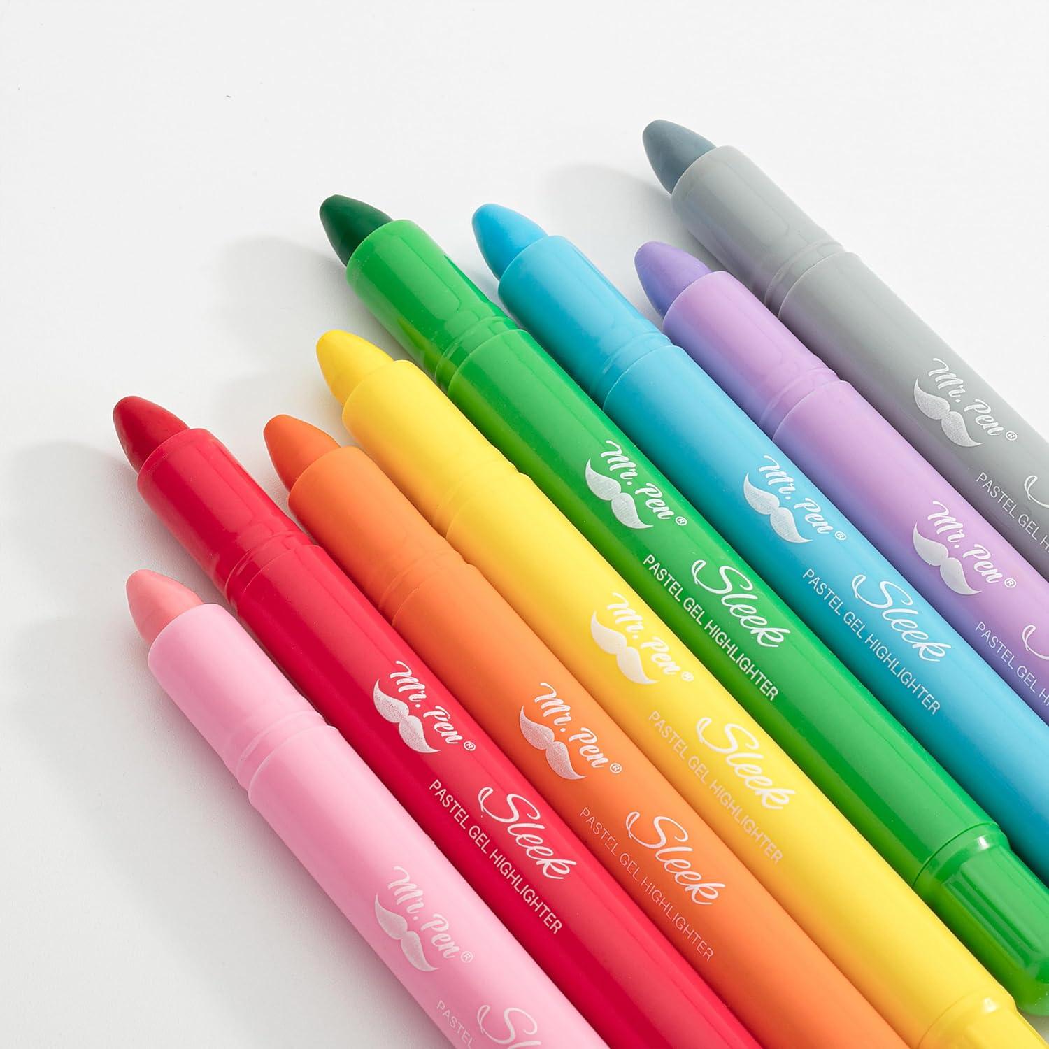 imageMr Pen Gel Highlighters 8 Pack Morandi Colors No Bleed Bible MarkersVibrant Colors