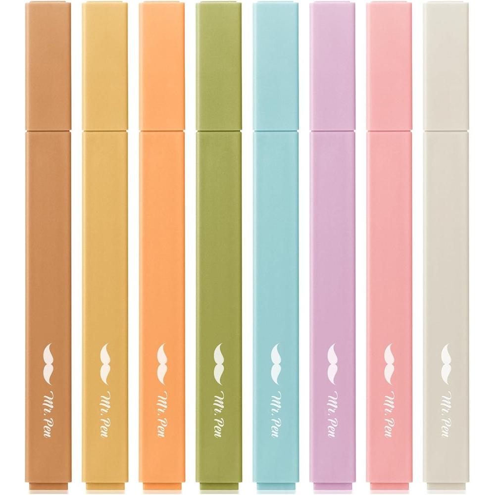 imageMr Pen Aesthetic Highlighters 12pcs Chisel Tip Vibrant Colors Fluorescent Highlighters Assorted Colors Bible Highlighters and Pens No Bleed Cute Highlighters No Bleed Highlighters for BibleMoss Garden