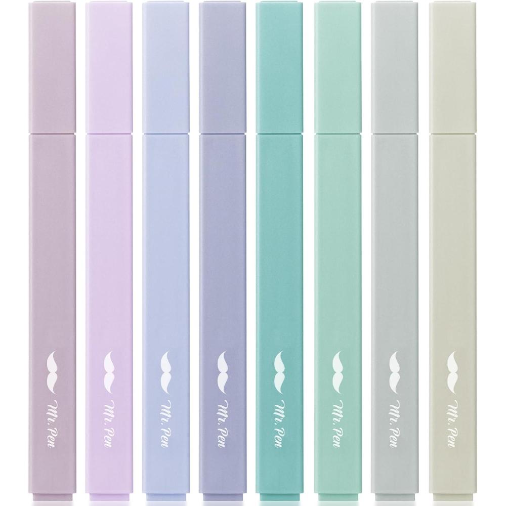 imageMr Pen Aesthetic Highlighters 12pcs Chisel Tip Vibrant Colors Fluorescent Highlighters Assorted Colors Bible Highlighters and Pens No Bleed Cute Highlighters No Bleed Highlighters for BiblePastel Colors 3