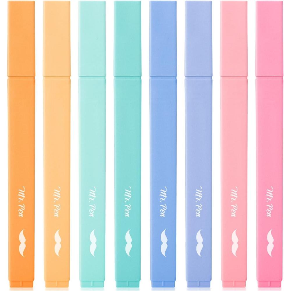 imageMr Pen Aesthetic Highlighters 12pcs Chisel Tip Vibrant Colors Fluorescent Highlighters Assorted Colors Bible Highlighters and Pens No Bleed Cute Highlighters No Bleed Highlighters for BibleFairytale shades