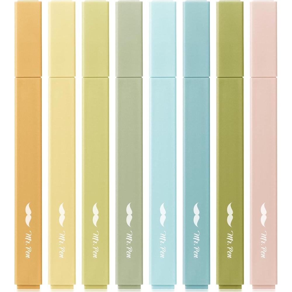 imageMr Pen Aesthetic Highlighters 12pcs Chisel Tip Vibrant Colors Fluorescent Highlighters Assorted Colors Bible Highlighters and Pens No Bleed Cute Highlighters No Bleed Highlighters for BibleNatural Vintage