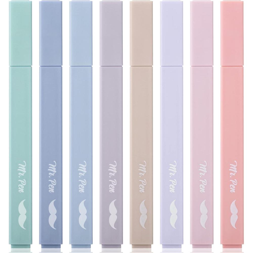 imageMr Pen Aesthetic Highlighters 12pcs Chisel Tip Vibrant Colors Fluorescent Highlighters Assorted Colors Bible Highlighters and Pens No Bleed Cute Highlighters No Bleed Highlighters for BibleMorandi Colors