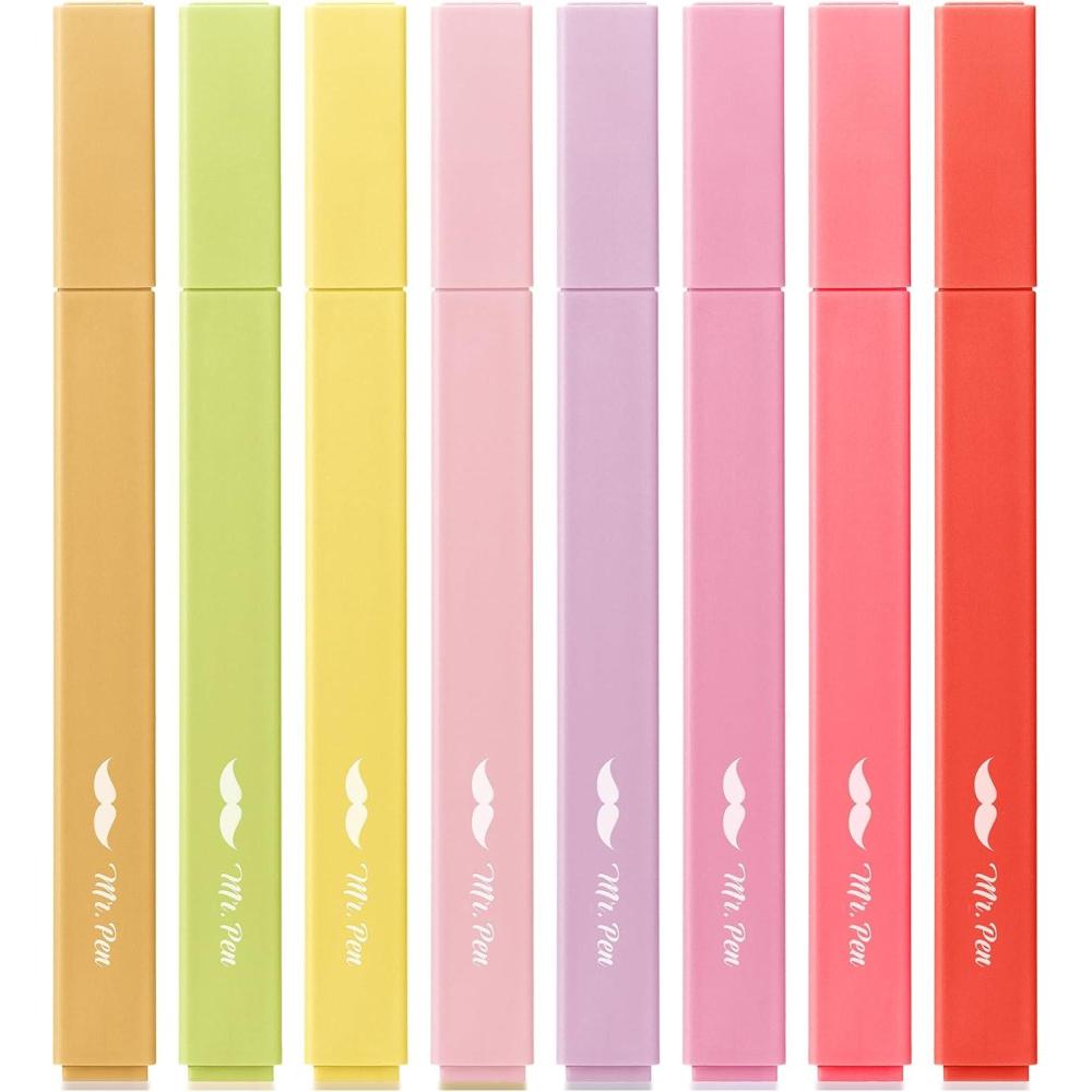 imageMr Pen Aesthetic Highlighters 12pcs Chisel Tip Vibrant Colors Fluorescent Highlighters Assorted Colors Bible Highlighters and Pens No Bleed Cute Highlighters No Bleed Highlighters for BibleSummer Morning