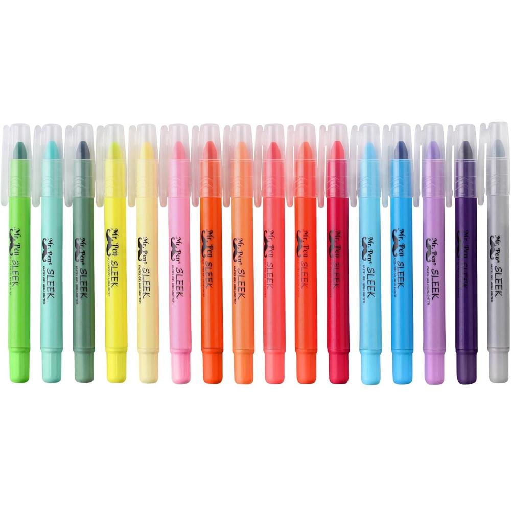 imageMr Pen Gel Highlighters 8 Pack Morandi Colors No Bleed Bible MarkersPastel and Vibrant Colors