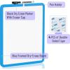 imageMr Pen Dry Erase Board 14 x 11 with a Black Dry Erase Marker Small Mini White Board for Kids StudentsBlue 2