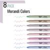 imageMr Pen Gel Highlighters 8 Pack Morandi Colors No Bleed Bible MarkersMorandi Colors 1