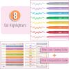 imageMr Pen Gel Highlighters 8 Pack Morandi Colors No Bleed Bible MarkersVibrant Colors